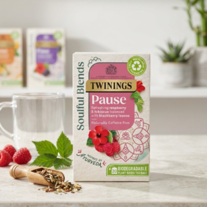 Twinings Soulful Blends Pause (Refreshing Raspberry & Hibiscus balanced with Blackberry Leaves)