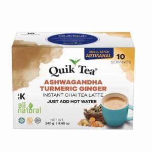 Quik Tea Ashwagandha Tumeric-Ginger Chai Latte – 10 Count