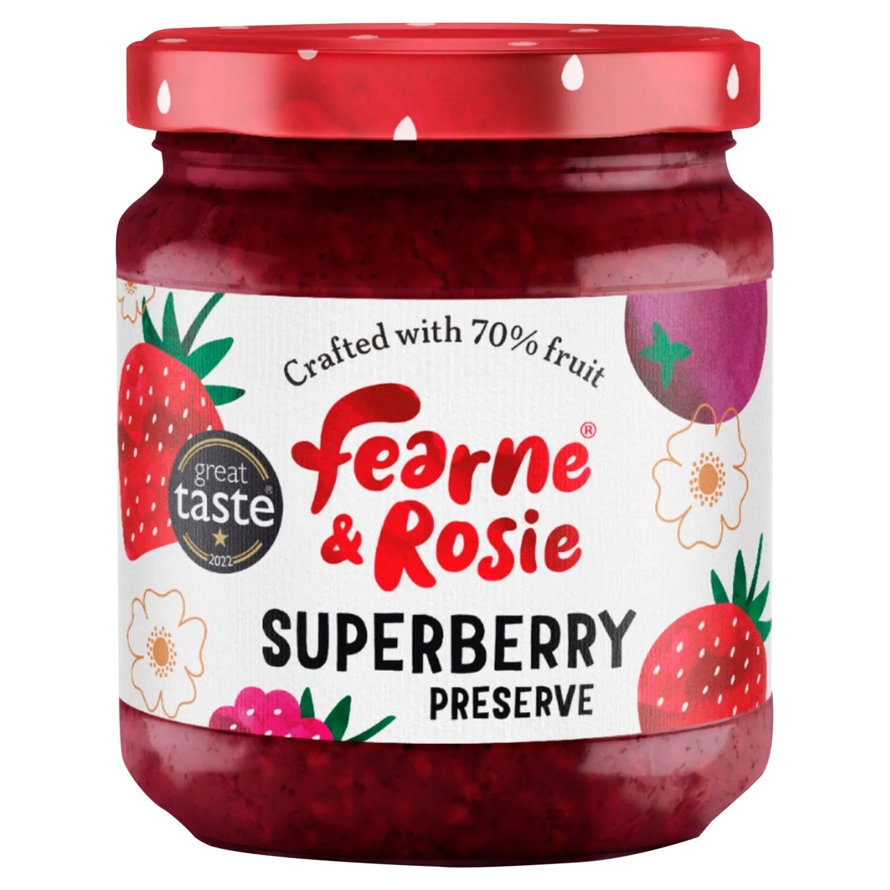 Fearne & Rosie Superberry Jam 70% Fruit - Image 2
