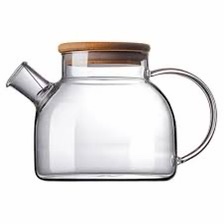 Borosilicate Glass 33.81 fl oz Teapot With Bamboo Lid