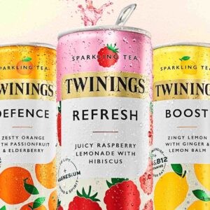 Twining sparkling tea- 4 cans