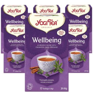 Yogi Tea, Wellbeing, Organic Herbal Tea, Naturally Caffeine Free - 17 bags